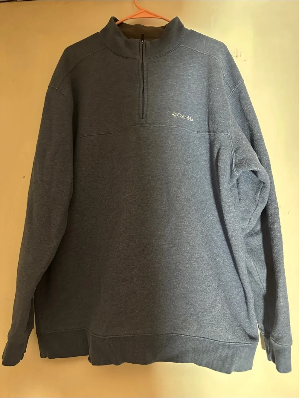 Columbia Men's Heather Blue Half-Zip Fleece Pullover